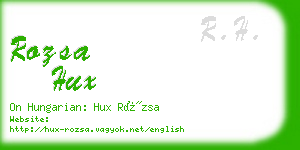 rozsa hux business card